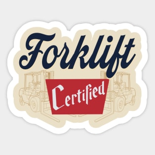 Forklift certified Sticker